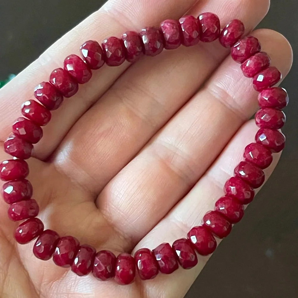 Genuine sapphire, emerald, ruby and Garnet Gemstone bracelets - Picture 3 of 6